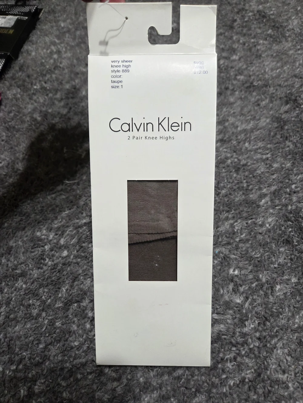 Calvin Klein Taupe Knee Highs - 2 Pair